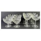 Fostoria Pressed Glass Champagne & Sherbet Glasses