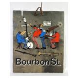 Bourbon St. New Orleans Painting On Slate Signed