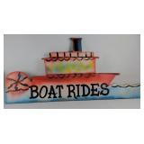 Boat Rides Hand Painted Wood Wall Art