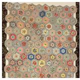 ï¿½Grandmotherï¿½s Flower Gardenï¿½ Patchwork Quilt