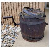 Wooden Barrel Butter Churn