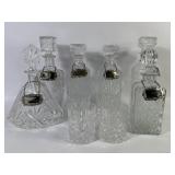 Shannon Crystal & Pressed Glass Liquor Decanters +