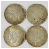 1923 U.S. Silver Peace Dollars (4)