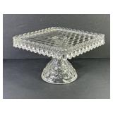 Fostoria Square Pedestal Glass Cake Stand