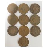1883-1907 Indian Head Pennies (10)