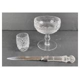 Waterford Crystal Glasses & Letter Opener (3)