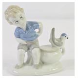 German Lippelsdorf Porcelain Boy Figurine