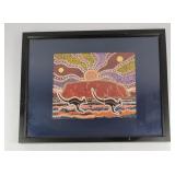 Kangaroo Dot Painting Print By D. Eastwood Signed