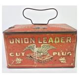 Antique Union Leader Cut Plug Tobacco Tin