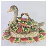 Fitz & Floyd Autumn Splendor Goose Soup Tureen