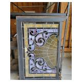 Purple Stained Glass Window Art