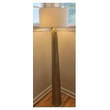 Large Gold Fluted Floor Lamp