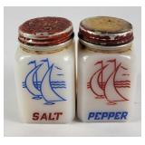Hazel Atlas Milk Glass Salt & Pepper Shakers
