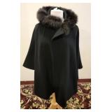 Marvin Richards Fur Hood Cape