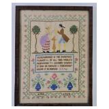 1929 'Remembrance Is Sweetest Flower' Cross-Stitch