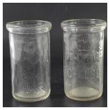 Clover Blossom & Willson Dairy Cottage Cheese Jars