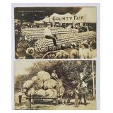 1908 RPPC County Fair Exaggeration Postcards