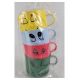 Kitchen-Rite Silly Face Plastic Mugs (4)