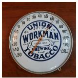 Union Workman Tobacco Advertising Thermometer