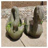 Concrete Swan Planters