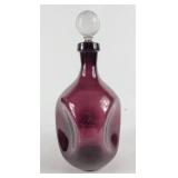 Pinched Amethyst Glass Decanter