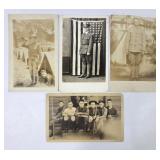 WWI Military Soldier Sepia Postcards (4)