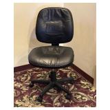 Black Adjustable Faux Leather Office Chair