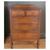 Louis XVI Style 5-Drawer Tallboy Dresser