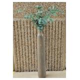 Mangowood Vase w/ Faux Eucalyptus