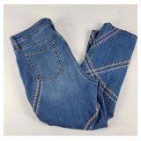 Chico's Embroidered Crop Jeans (10)