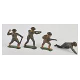 Barclay Lead Toy Soldiers w/ Movable Helmets