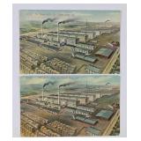 1911 Singer Mfg. South Bend, IN Postcards (2)