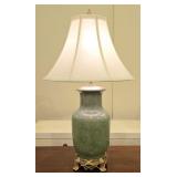 Chinese Celadon Green Crackle-Glaze Table Lamp