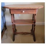 Antique 1-Drawer Wood Accent Table