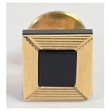 14k Onyx Square Tie Pin