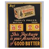 Country Maid Butter Grocery Store Ad Sign