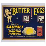 1930s Calumet Baking Powder Ad Cardboard Sign