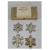 Gorham Sterling Christmas Snowflake Ornaments (4)