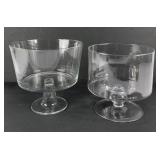 Large Clear Glass Trifle Bowls