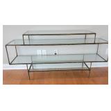 4 Layer Glass Top Media Console Table