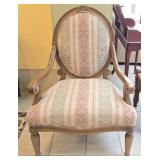 French Louis XV-Style Carve Accent Armchair