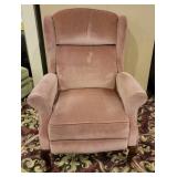 Pink Velvet Wingback Armchair