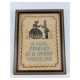 'Friend Is A Great Treasure' Cross Stitch Art