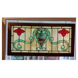 Yellow & Green Stained Glass Window Art