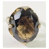 Sterling & Smoky Quartz Statement Ring (6)