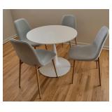 MCM Style Round Dining Table w/ Chairs (5)