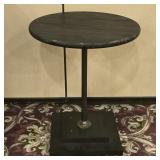 Black Wooden Round Side Table
