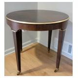 Ethan Allen Brass Rimmed End Table