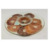 DuRee Fused Glass Art Bagel Tray & Bowl