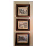 Currier & Ives 'American Homestead' Prints (3)